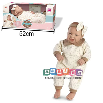 Boneca Bebe Reborn Fofinha Princesa 46cm Com Kit Acessórios